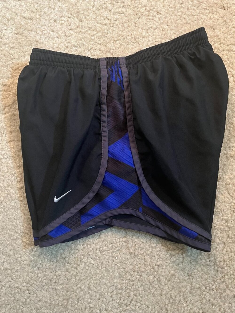 Nike Tempo Athletic Shorts • Size X-Small • Black / Blue